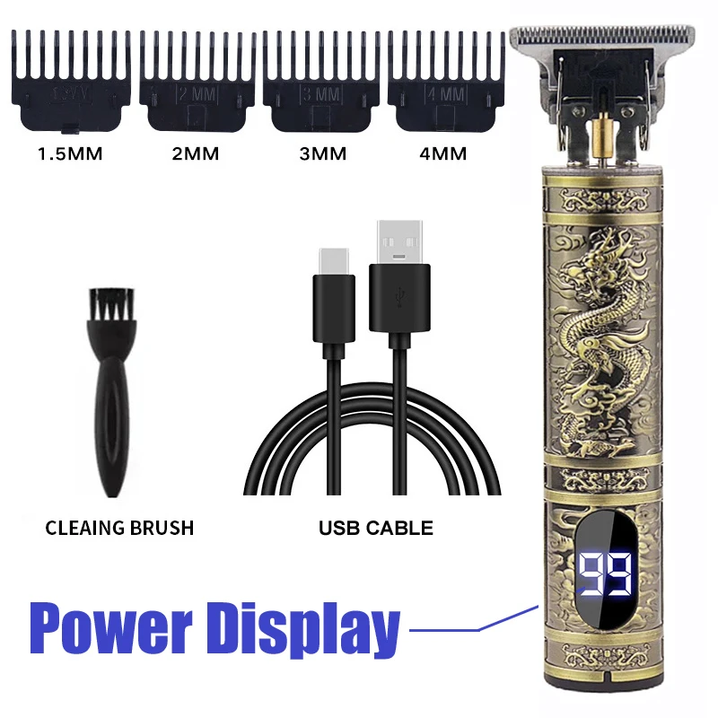 T9 Professional Hair Clipper/Accessories for Men | USB Fast Charging | Beard/Body/Hair Trimmer | Precision Electric Shaver - 图片 15