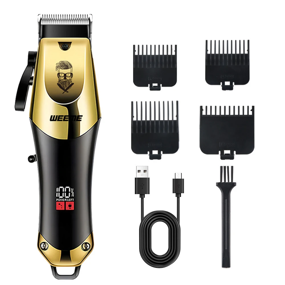 T9 Vintage Men's Electric Hair Clipper Beard Trimmer/Rechargeable Hair Cutting Machine With Nose Hair Trimmer Kit Boyfriend Gift - 图片 7
