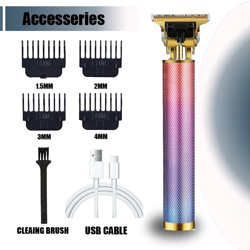 T9 Professional Hair Clipper/Accessories for Men | USB Fast Charging | Beard/Body/Hair Trimmer | Precision Electric Shaver - 图片 16