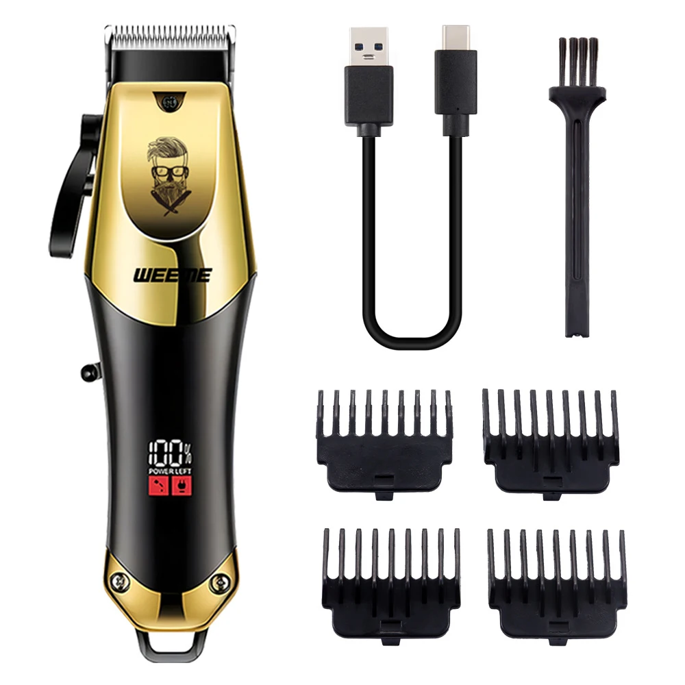 T9 Vintage Men's Electric Hair Clipper Beard Trimmer/Rechargeable Hair Cutting Machine With Nose Hair Trimmer Kit Boyfriend Gift - 图片 3