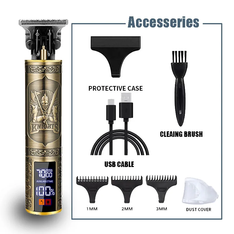 T9 Professional Hair Clipper/Accessories for Men | USB Fast Charging | Beard/Body/Hair Trimmer | Precision Electric Shaver - 图片 13