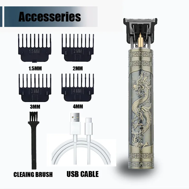 T9 Professional Hair Clipper/Accessories for Men | USB Fast Charging | Beard/Body/Hair Trimmer | Precision Electric Shaver - 图片 10