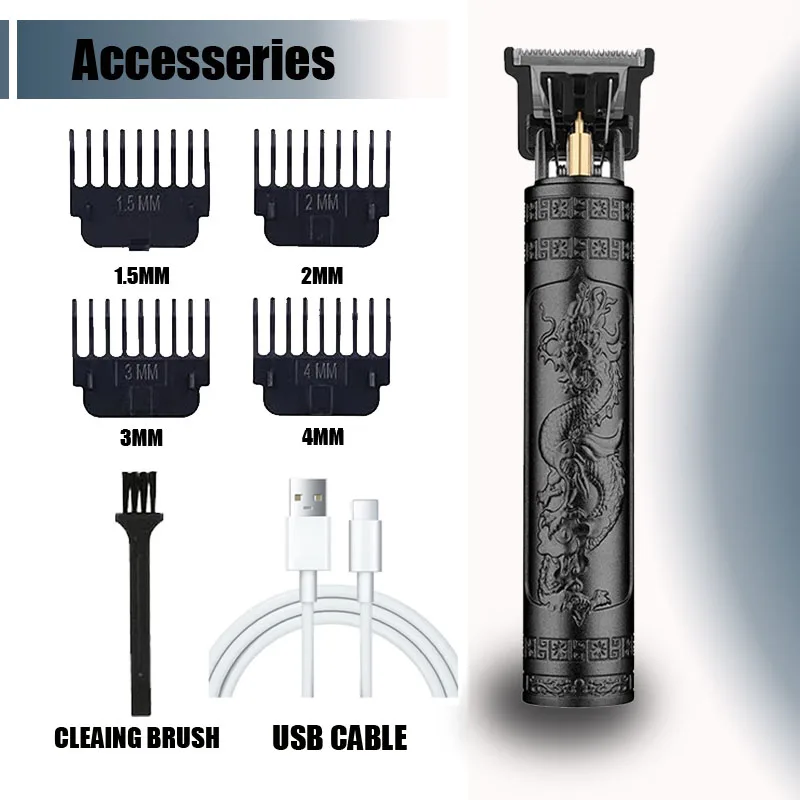 T9 Professional Hair Clipper/Accessories for Men | USB Fast Charging | Beard/Body/Hair Trimmer | Precision Electric Shaver - 图片 8