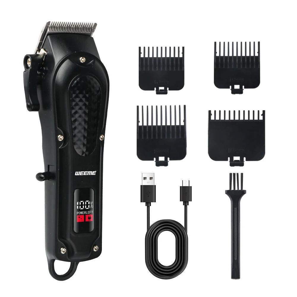 T9 Vintage Men's Electric Hair Clipper Beard Trimmer/Rechargeable Hair Cutting Machine With Nose Hair Trimmer Kit Boyfriend Gift - 图片 9