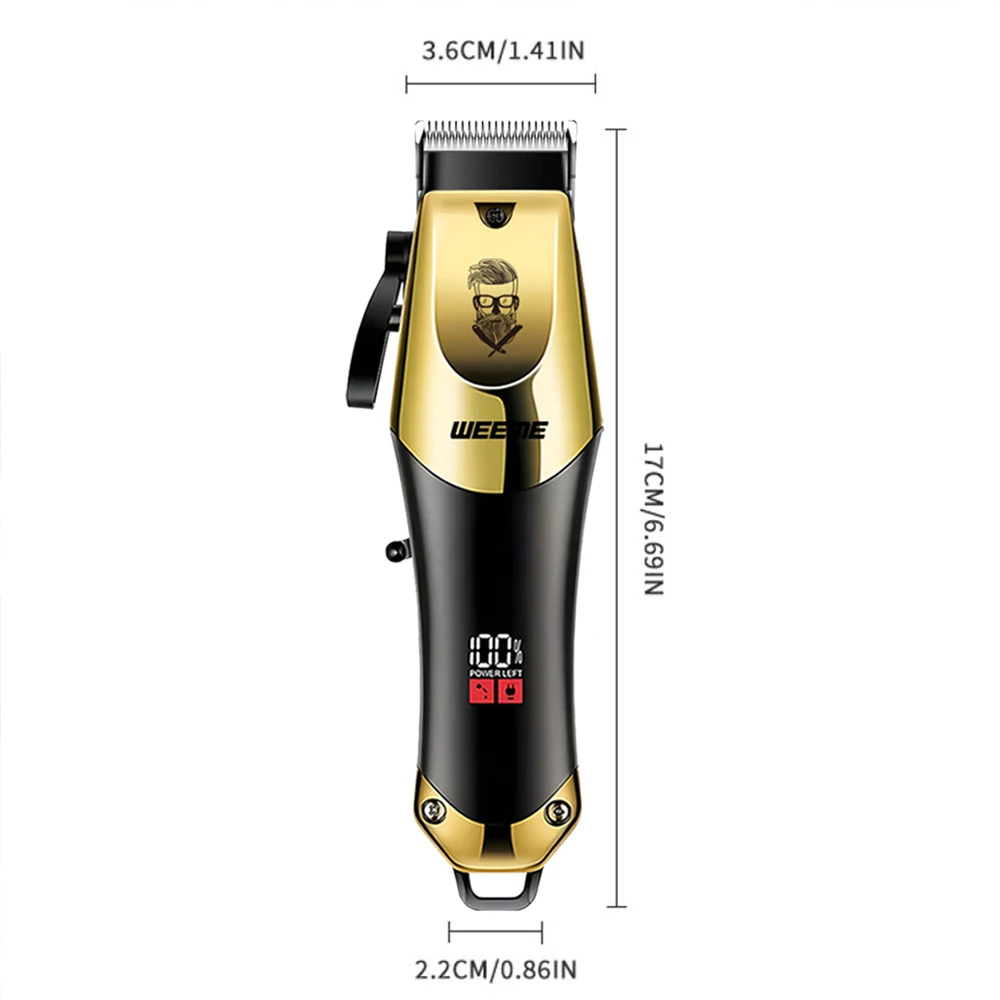 T9 Vintage Men's Electric Hair Clipper Beard Trimmer/Rechargeable Hair Cutting Machine With Nose Hair Trimmer Kit Boyfriend Gift - 图片 18